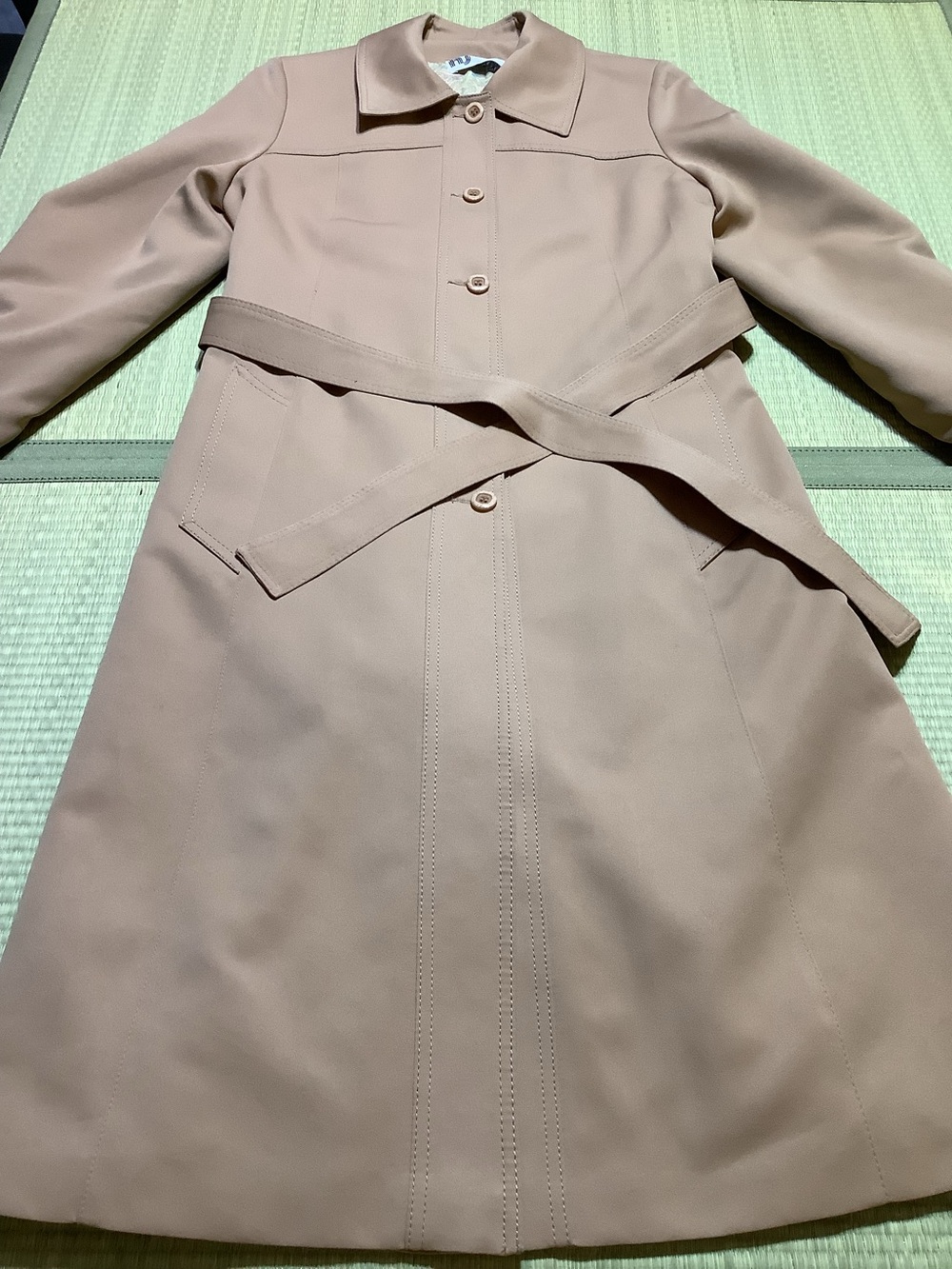 Vintage Hovland Swanson Forecaster of Boston long camel trench coat with belt